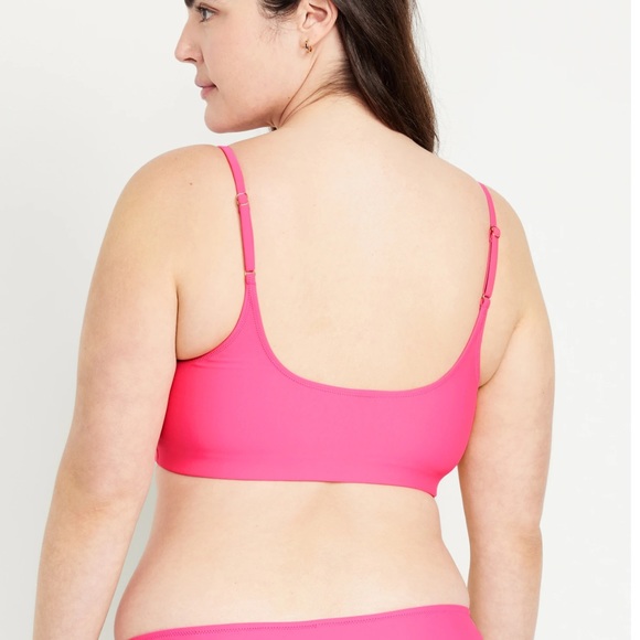 NWT OLD NAVY Scoop-Neck Bikini Swim Top  Color: Polarized Pink low scoop - Picture 5 of 9